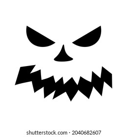 Halloween Face Silhouette Emotion Fantasy Style Stock Vector (Royalty ...