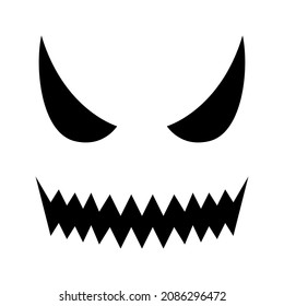 halloween face vector icon isolated on white background