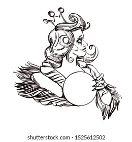 Halloween fairy-tale character on a white background. Cartoon style. Vector.