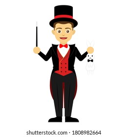 Magician Mascot Cartoon Vector Stock Vector (Royalty Free) 1921172021 ...