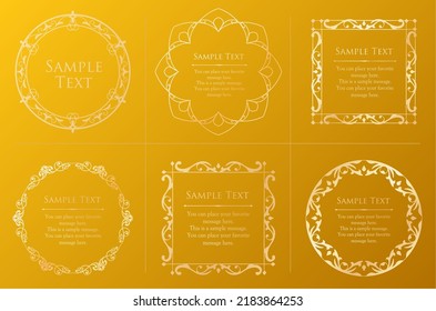 Halloween fashionable frame design set. Material for decoration.