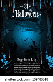 Halloween Fear Horror Party Background for flyers or posters