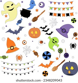 Halloween, the feast of October 31, pumpkins and ghosts