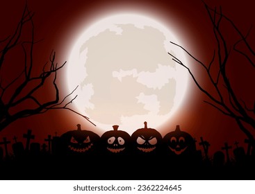 Halloween festival background illustration, vector.