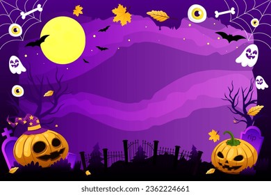 Halloween festival background illustration, vector.