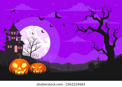 Halloween festival background illustration, vector.