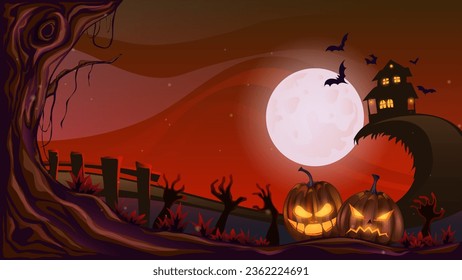 Halloween festival background illustration, vector.