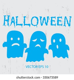 Halloween Festival background vector, Ghost concept