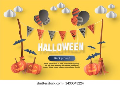 Halloween festival concept paper as a vector.