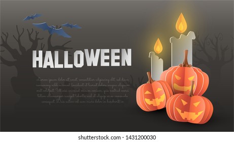 Halloween festival concept paper as a vector.