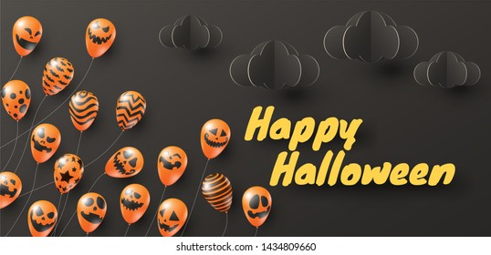 Halloween festival concept paper as a vector.