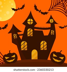 Halloween, Halloween festival, orange, brown, black tones, cute