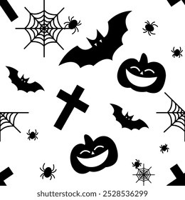 Halloween Festival Pattern, Logo, Vector, Decoration, Background, Cute