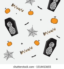 Halloween festival seamless pattern background
