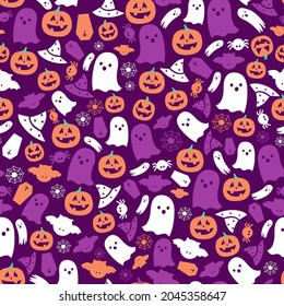 halloween festival seamless vector pattern and background