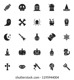 Halloween fill icon set . Vector illustration  icon