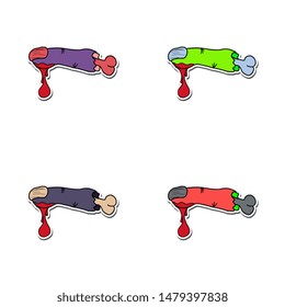 Halloween finger. Vector icon made in modern line style. Colorful illustration isolated on background