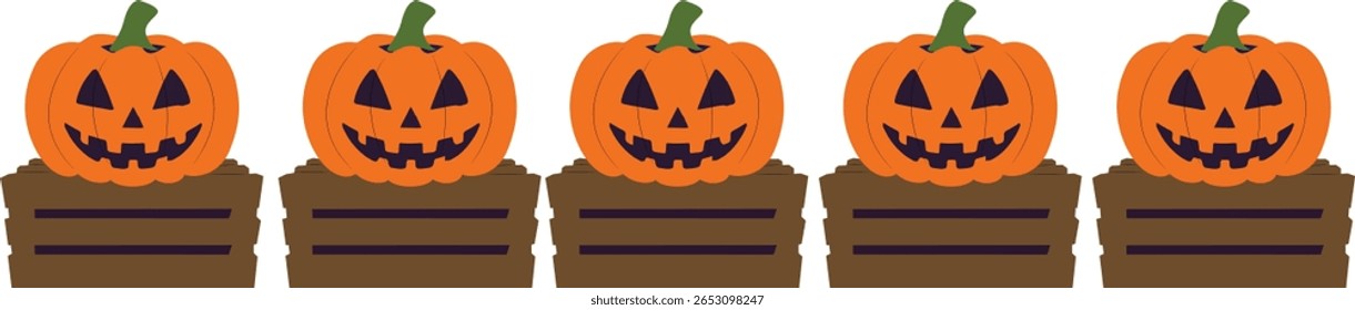Halloween, Cinco Jack-o'-lanternas Exibição de Halloween
