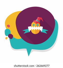 Halloween flag flat icon with long shadow,eps10