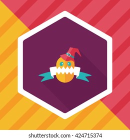 Halloween flag flat icon with long shadow,eps10