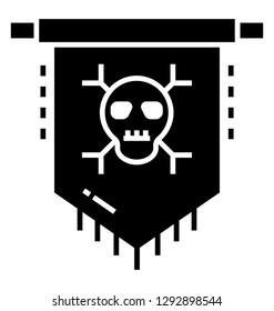 Halloween flag, halloween party icon 