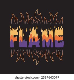 Halloween Flame Vector Graphic, Back Base, T-shirt, Hoodie, Sweatshirt.