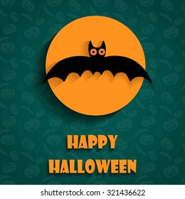 Halloween flat bat icons 