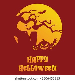 HALLOWEEN FLAT ICON AND VECTOR ELEMENT,ICONS,BACKGROUND