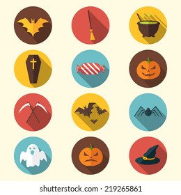 Halloween flat icons