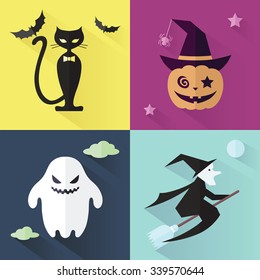 Halloween flat icons