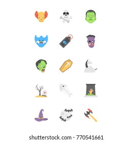 
Halloween Flat Icons Set 
