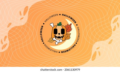 Diseño de fondo de iluminación plana de Halloween