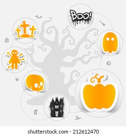 Halloween flat infographic