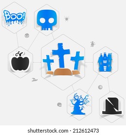 Halloween flat infographic