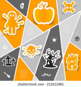 Halloween flat infographic