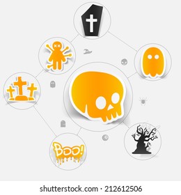 Halloween flat infographic