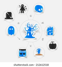 Halloween flat infographic