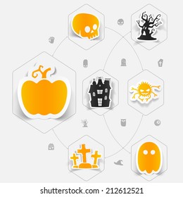 Halloween flat infographic