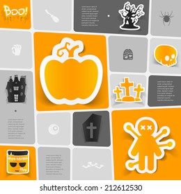 Halloween flat infographic