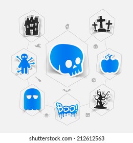 Halloween flat infographic