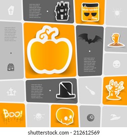 Halloween flat infographic