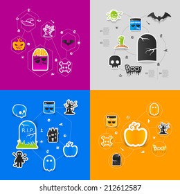 Halloween flat infographic