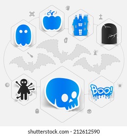 Halloween flat infographic