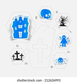 Halloween flat infographic
