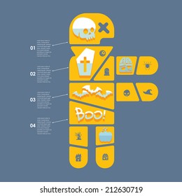 Halloween flat infographic