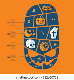 Halloween flat infographic