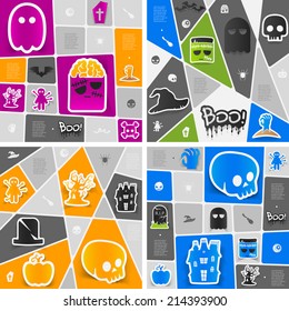 Halloween flat infographic
