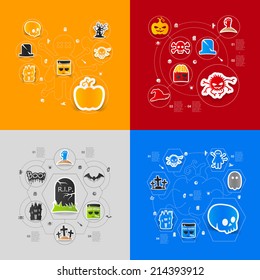 Halloween flat infographic