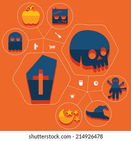 Halloween flat infographic