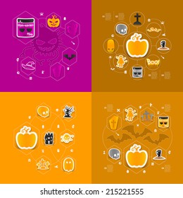 Halloween flat infographic